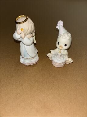 vintage precious moments figurines X2 1992 1996 Angel Duck
